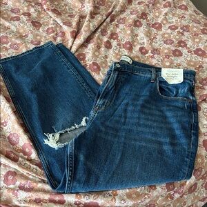 Ankle straight ultra high rise a&f